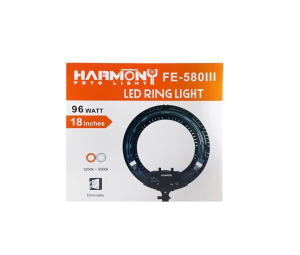 کیت رینگ لایت عکاسی Harmony FE 580 III با صفحه نمایش و سه پایه پرتابل - تصویر 8