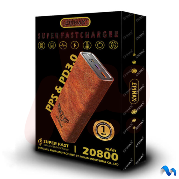 پاور بانک EPIMAX EP-200 روکش چرمی سوپرفست شارژ - تصویر 2