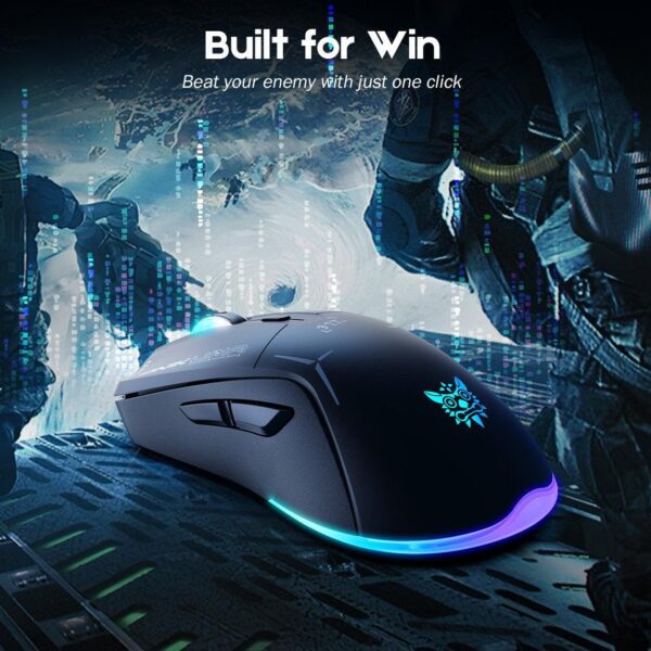 ماوس گیمینگ بی‌سیم و سیمی اونیکوما CW917 – DPI تا 4800، دو حالت اتصال، 6 دکمه، RGB، قابل شارژ برای PC و لپ‌تاپ - تصویر 7
