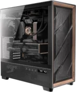 کیس Antec Flux Pro | Full-Tower E-ATX - شش فن PWM، پنل چوبی، پشتیبانی رادیاتور 420mm، نمایشگر دما