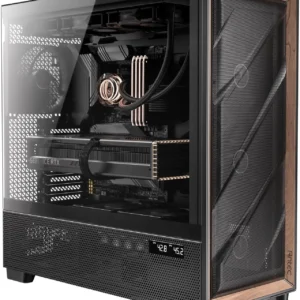 کیس Antec Flux Pro | Full-Tower E-ATX - شش فن PWM، پنل چوبی، پشتیبانی رادیاتور 420mm، نمایشگر دما