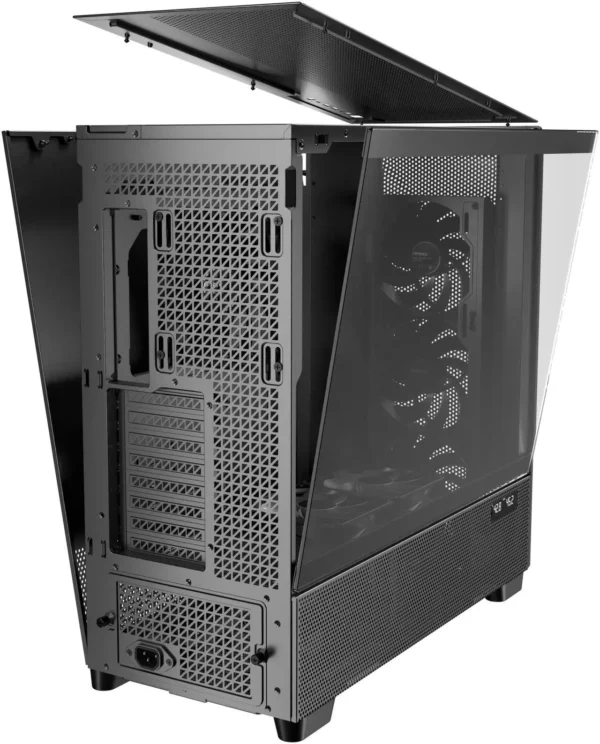 کیس Antec Flux Pro | Full-Tower E-ATX - شش فن PWM، پنل چوبی، پشتیبانی رادیاتور 420mm، نمایشگر دما - تصویر 4