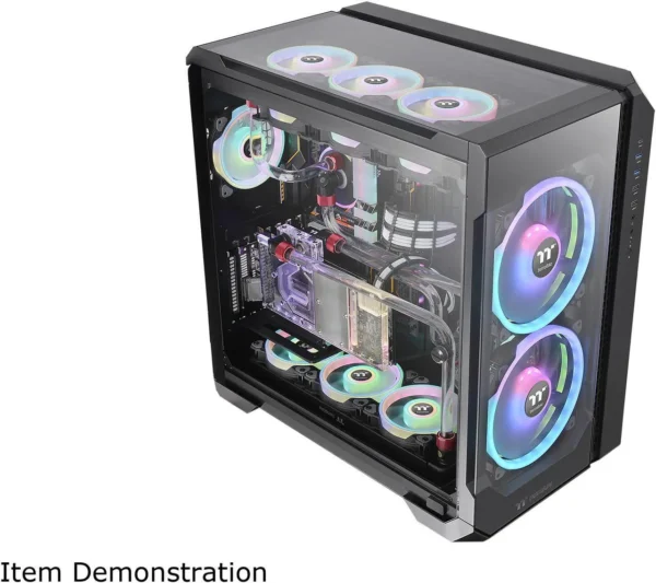 کیس Thermaltake View 51 | Full-Tower E-ATX، 2 فن 200mm ARGB + 1 فن 140mm، پنل شیشه‌ای، Sync RGB - تصویر 19