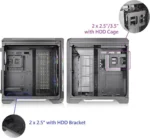 کیس Thermaltake View 51 | Full-Tower E-ATX، 2 فن 200mm ARGB + 1 فن 140mm، پنل شیشه‌ای، Sync RGB - تصویر 9