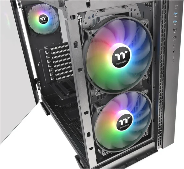 کیس Thermaltake View 51 | Full-Tower E-ATX، 2 فن 200mm ARGB + 1 فن 140mm، پنل شیشه‌ای، Sync RGB - تصویر 18