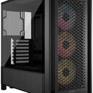 کیس Corsair FRAME 4000D RS ARGB مشکی | Mid-Tower ATX، استیل + شیشه حرارت‌دیده، ARGB