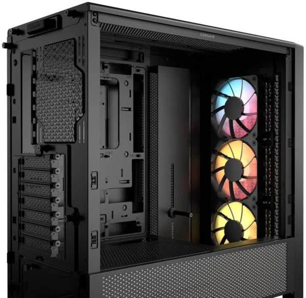 کیس Corsair FRAME 4000D RS ARGB مشکی | Mid-Tower ATX، استیل + شیشه حرارت‌دیده، ARGB - تصویر 4