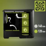 کیس MSI MAG PANO M100R PZ | Micro-ATX، 4 فن ARGB، پشتیبانی Back-Connect، نمایشگر 270 درجه، Type-C - تصویر 5