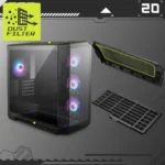 کیس MSI MAG PANO M100R PZ | Micro-ATX، 4 فن ARGB، پشتیبانی Back-Connect، نمایشگر 270 درجه، Type-C - تصویر 7
