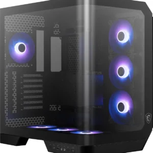 کیس MSI MAG PANO 120R PZ | Mid-Tower ATX، پنل شیشه‌ای 270 درجه، 7 فن ARGB، پشتیبانی رادیاتور 360mm