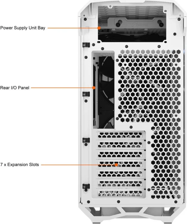 کیس Fractal Design Torrent Compact سفید | Mid-Tower ATX، شیشه حرارت‌دیده، تهویه قوی - تصویر 2