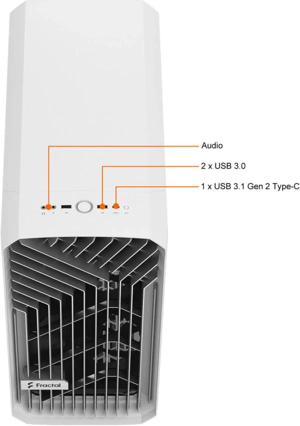کیس Fractal Design Torrent Compact سفید | Mid-Tower ATX، شیشه حرارت‌دیده، تهویه قوی - تصویر 15