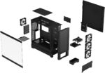 کیس Fractal Design North مشکی | Mid-Tower ATX/mATX، پنل چوبی گردو، شیشه حرارتدیده دودی - تصویر 6