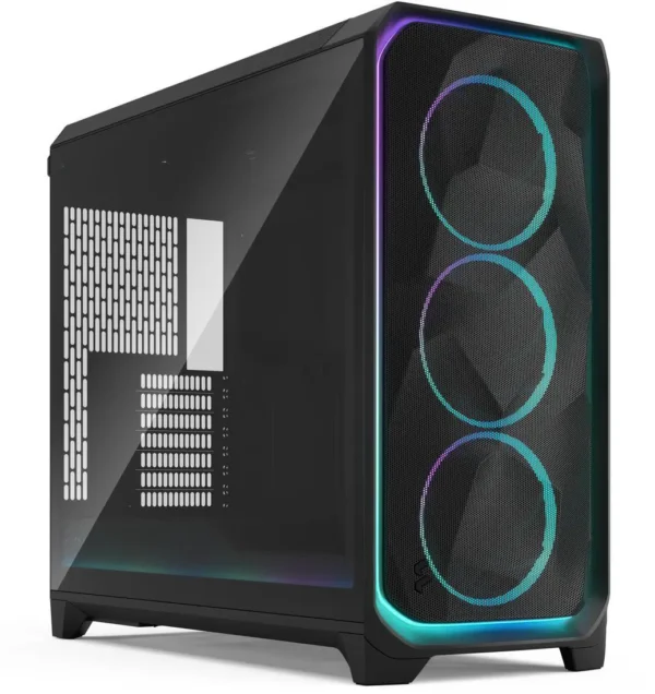 کیس Fractal Design Meshify 3 XL مشکی | Full-Tower E-ATX، پنل مش، نورپردازی RGB، شیشه حرارت‌دیده - تصویر 1