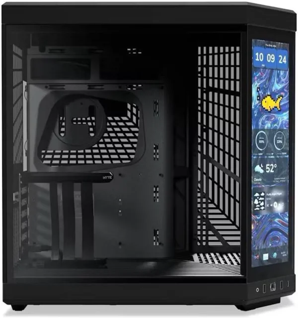 کیس HYTE Y70 Touch مشکی | Mid-Tower ATX، طراحی دو محفظه‌ای، صفحه نمایش لمسی 2.5K LCD - تصویر 4