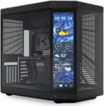 کیس HYTE Y70 Touch مشکی | Mid-Tower ATX، طراحی دو محفظهای، صفحه نمایش لمسی 2.5K LCD
