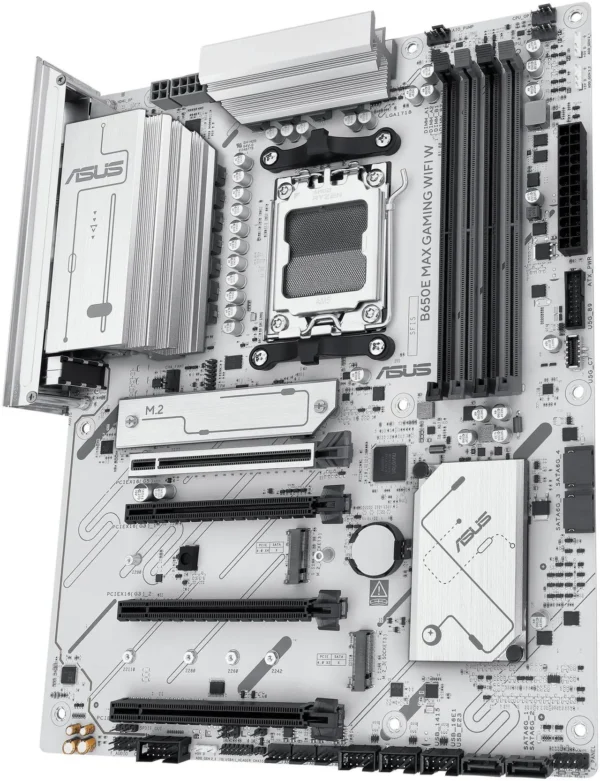 مادربرد گیمینگ ASUS B650E MAX WIFI W | سوکت AM5، پشتیبانی DDR5، PCIe 5.0، وای فای 6E، 3 اسلات M.2، 2.5Gb LAN، USB-C - تصویر 4