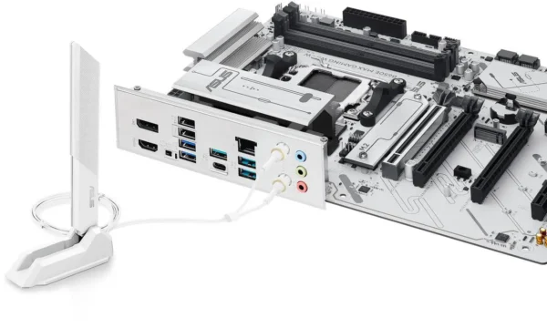 مادربرد گیمینگ ASUS B650E MAX WIFI W | سوکت AM5، پشتیبانی DDR5، PCIe 5.0، وای فای 6E، 3 اسلات M.2، 2.5Gb LAN، USB-C - تصویر 5