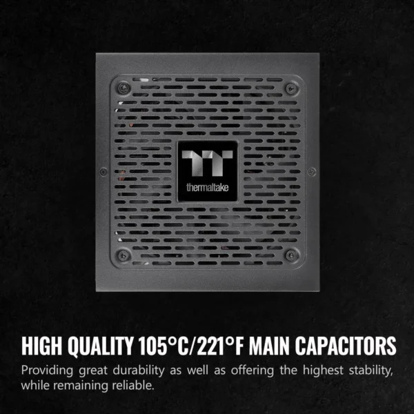 اور Thermaltake GF1 (2024) | توان 850 وات، فول ماژولار، گواهی 80 Plus Gold، فن بی‌صدا با حالت Zero RPM - تصویر 3