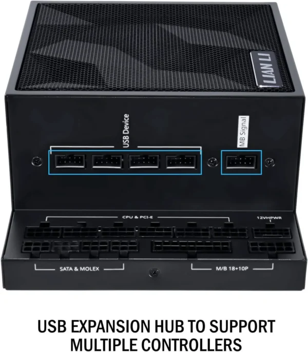 پاور LIAN LI Edge EG1000 مشکی | توان 1000 وات، ATX 3.1، گواهی 80 Plus Platinum، فول ماژولار - تصویر 6