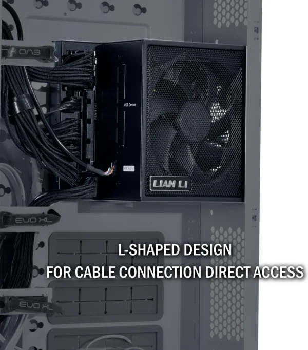 پاور LIAN LI Edge EG1000 مشکی | توان 1000 وات، ATX 3.1، گواهی 80 Plus Platinum، فول ماژولار - تصویر 4