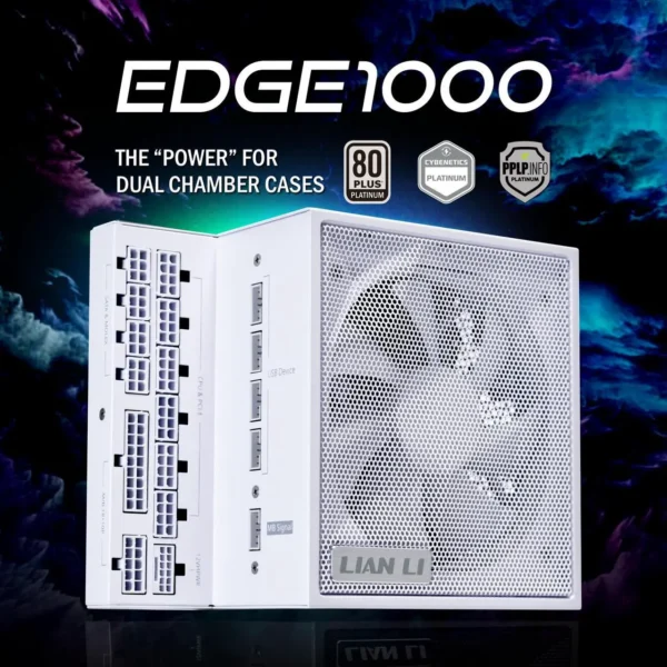 پاور LIAN LI Edge EG1000 سفید | توان 1000 وات، ATX 3.1، گواهی 80 Plus Platinum، فول ماژولار - تصویر 7