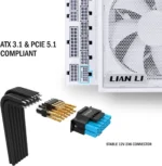 پاور LIAN LI Edge EG1000 سفید | توان 1000 وات، ATX 3.1، گواهی 80 Plus Platinum، فول ماژولار - تصویر 6