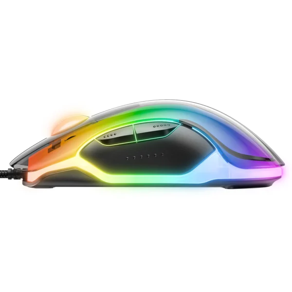 ماوس گیمینگ سیمی اونیکوما CW925 – DPI تا 12800، سبک وزن، طراحی شفاف مشکی، نورپردازی RGB - تصویر 4
