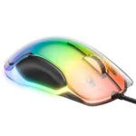ماوس گیمینگ سیمی اونیکوما CW925 – DPI تا 12800، سبک وزن، طراحی شفاف مشکی، نورپردازی RGB - تصویر 3