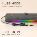 اسپیکر بلوتوثی اونیکوما L16 – ساندبار پرقدرت با نورپردازی RGB، قابل حمل، مناسب کامپیوتر، تلویزیون، گیمینگ و سینمای خانگی - تصویر 4