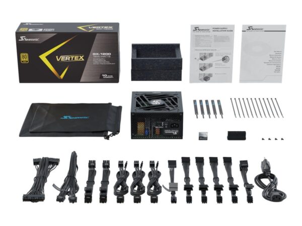 پاور Seasonic VERTEX GX-1200 | توان 1200 وات، گواهی 80 Plus Gold، ATX 3.0، PCIe 5.0، فول ماژولار - تصویر 9