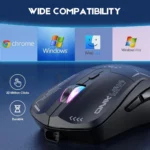 ماوس گیمینگ بی‌سیم و سیمی اونیکوما CW917 – DPI تا 4800، دو حالت اتصال، 6 دکمه، RGB، قابل شارژ برای PC و لپ‌تاپ - تصویر 3