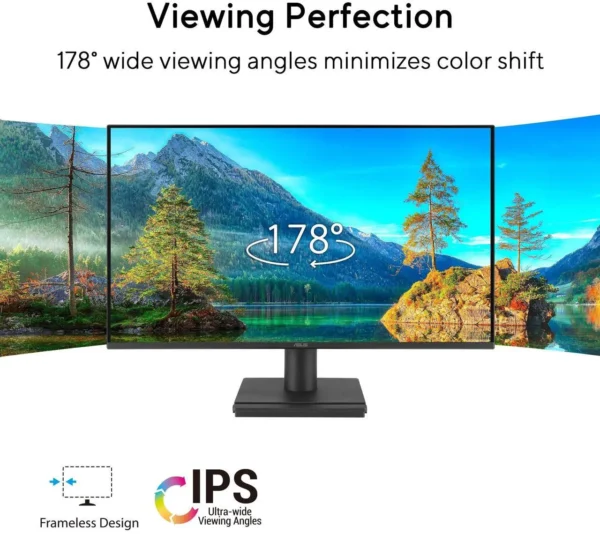 مانیتور ایسوس 24 اینچ VA249HG Eye Care – پنل IPS، وضوح Full HD، نرخ تازه‌سازی 120Hz، زمان پاسخ‌گویی 1ms، Adaptive-Sync، پوشش رنگی 99% sRGB، طراحی بدون حاشیه، فیلتر نور آبی و Flicker-Free، درگاه HDMI و VGA، قابلیت نصب دیواری - تصویر 4