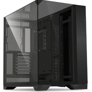 کیس LIAN LI O11 Vision مشکی | Mid-Tower ATX، طراحی پریمیوم آلومینیوم + شیشه حرارت‌دیده