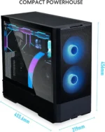کیس LIAN LI LANCOOL 207 مشکی | ATX Compact، دو فن 140mm ARGB + دو فن 120mm PWM، شیشه حرارت‌دیده - تصویر 6