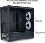 کیس LIAN LI LANCOOL 207 مشکی | ATX Compact، دو فن 140mm ARGB + دو فن 120mm PWM، شیشه حرارت‌دیده - تصویر 7