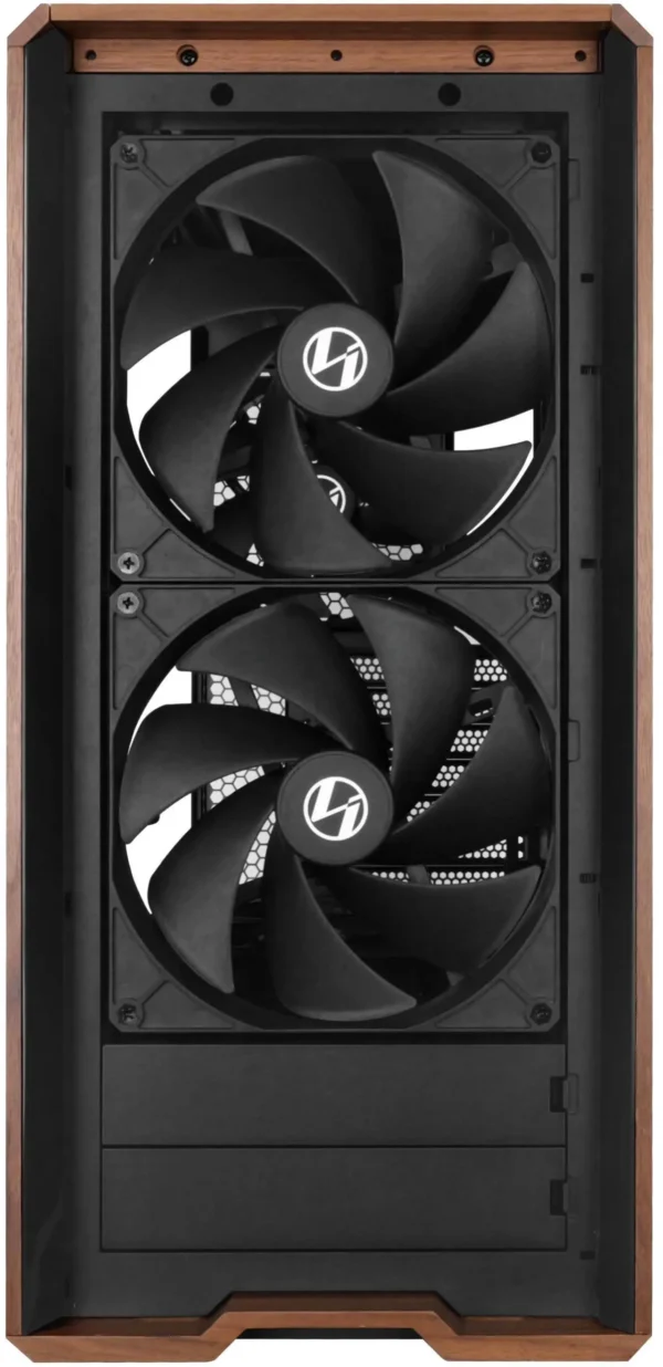 کیس LIAN LI LANCOOL 217 مشکی | Mid-Tower ATX، پنل چوب گردو طبیعی، 5 فن PWM از پیش نصب شده - تصویر 3