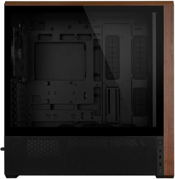 کیس LIAN LI LANCOOL 217 مشکی | Mid-Tower ATX، پنل چوب گردو طبیعی، 5 فن PWM از پیش نصب شده - تصویر 7