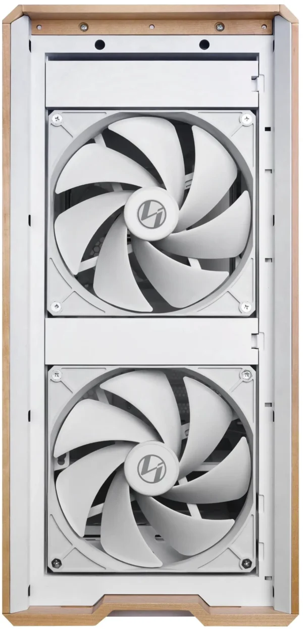 کیس LIAN LI LANCOOL 217 سفید | Mid-Tower ATX، پنل چوب گردو طبیعی، 5 فن PWM از پیش نصب شده - تصویر 6