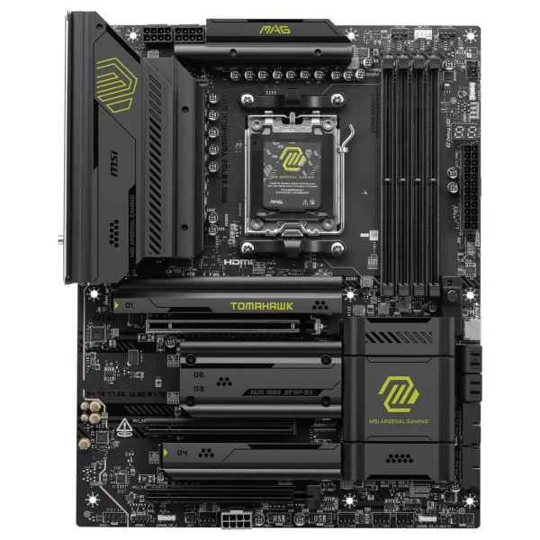 مادربرد گیمینگ MSI MAG X870 TOMAHAWK WIFI | سوکت AM5، پشتیبانی USB 4.0، وای فای 7، 4 درگاه SATA 6Gb/s - تصویر 2