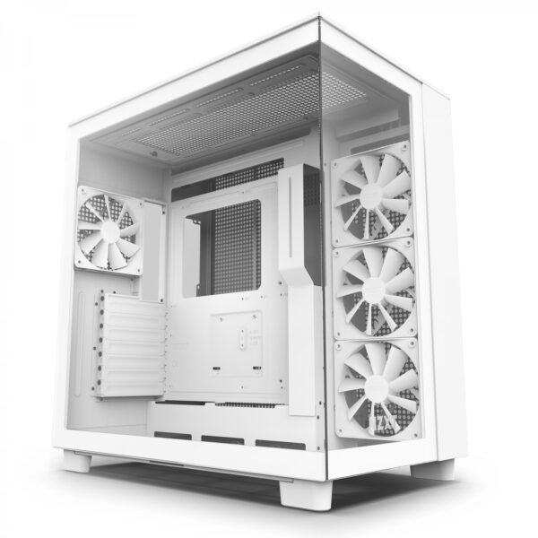 کیس NZXT H9 Flow سفید | Mid-Tower، طراحی دو محفظه‌ای، پنل شیشه‌ای، تهویه قدرتمند - تصویر 12