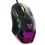 ماوس گیمینگ سیمی اونیکوما CW902 با نورپردازی RGB رنگی و طراحی ارگونومیک