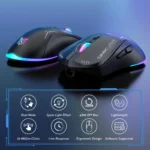 ماوس گیمینگ بی‌سیم و سیمی اونیکوما CW917 – DPI تا 4800، دو حالت اتصال، 6 دکمه، RGB، قابل شارژ برای PC و لپ‌تاپ - تصویر 5