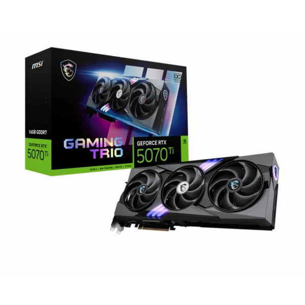 کارت گرافیک گیمینگ MSI RTX 5070 Ti Gaming Trio OC | حافظه 16GB GDDR7، PCIe 5.0، طراحی سه فن - تصویر 2