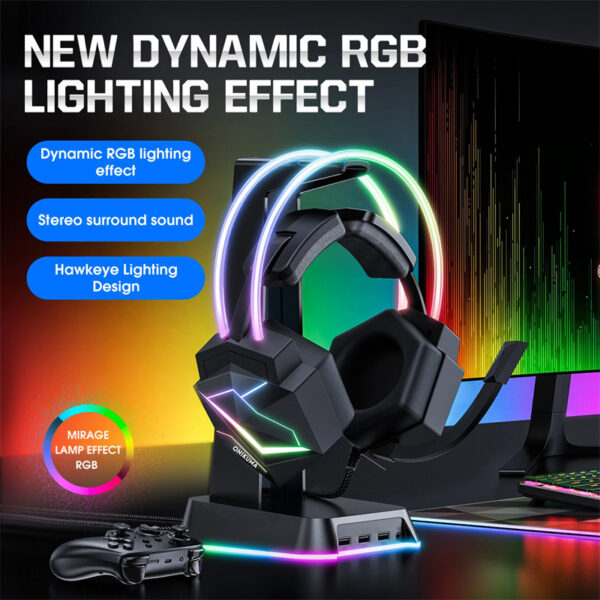 هدفون مخصوص بازی اونیکوما مدل X20 RGB-HEAD - تصویر 5