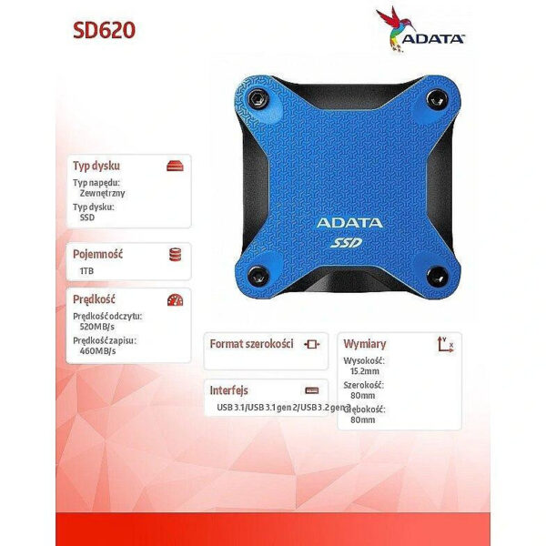 اس اس دی اکسترنال ای دیتا مدل SD620 ظرفیت یک ترابایت - تصویر 2