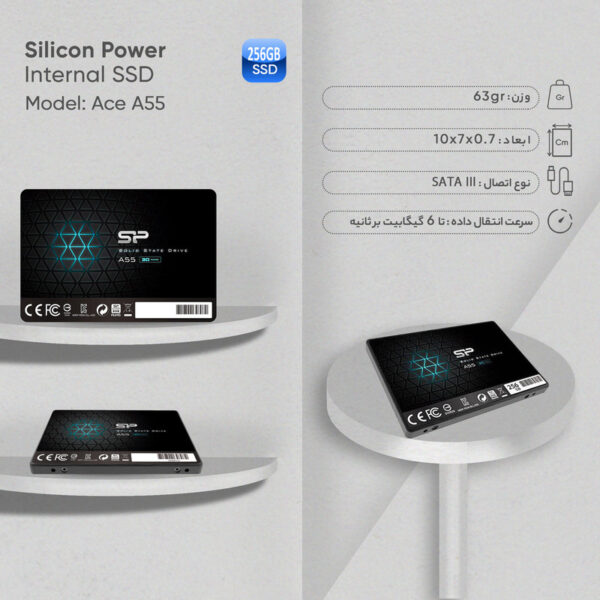 اس اس دی اینترنال SATA3.0 سیلیکون پاور مدل Ace A55 ظرفیت 256 گیگابایت - تصویر 16