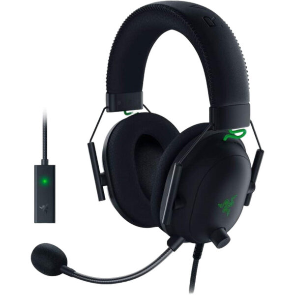 هدست مخصوص بازی ریزر مدل BlackShark V2 + USB Sound Card - تصویر 1