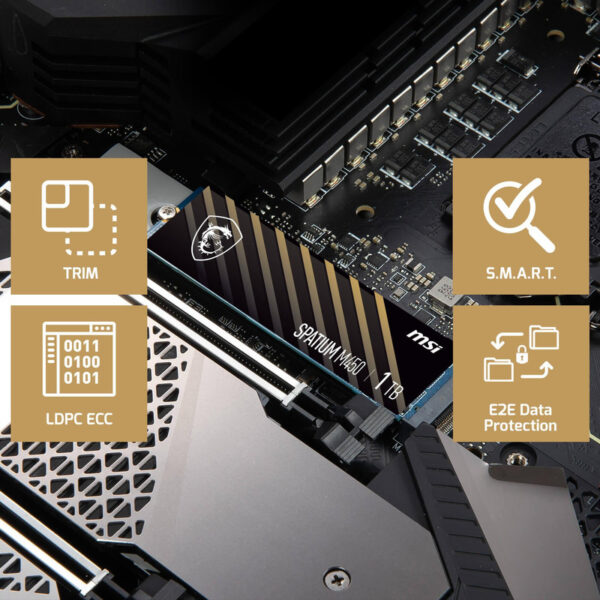 اس اس دی اینترنال PCIe 4.0 ام اس آی مدل SPATIUM M450 PCIe 4.0 NVMe M.2 ظرفیت 500 گیگابایت - تصویر 2