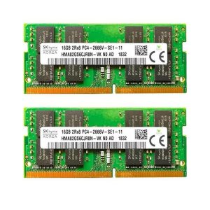 رم لپ تاپ هاینیکس HMA82GS6CJR8Nظرفیت 32 گیگابایت DDR4 فرکانس ۲۶۶۶ مگاهرتز - دو کاناله